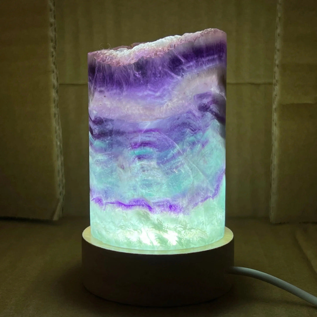 Rainbow Fluorite Lamp