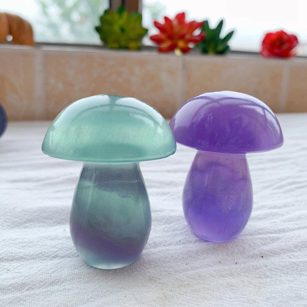 Rainbow Fluorite Mushroom