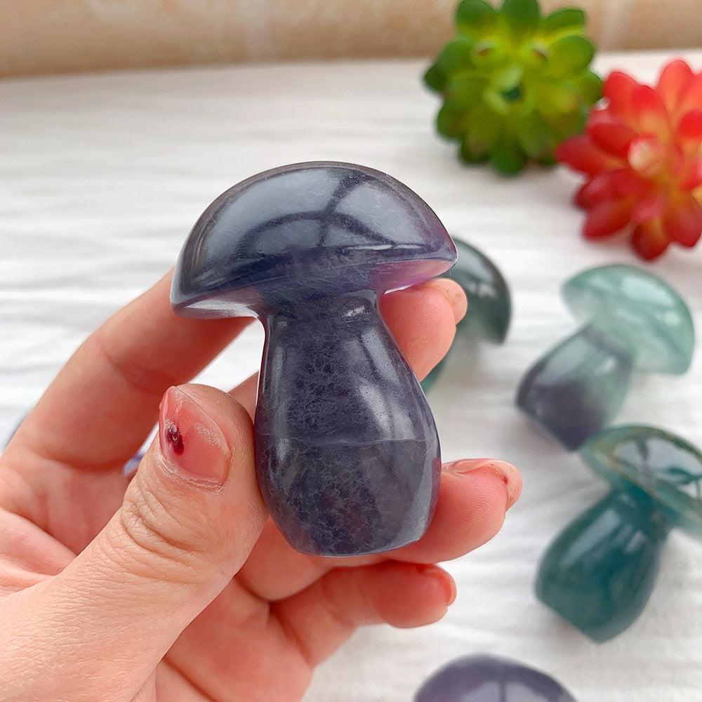 Rainbow Fluorite Mushroom