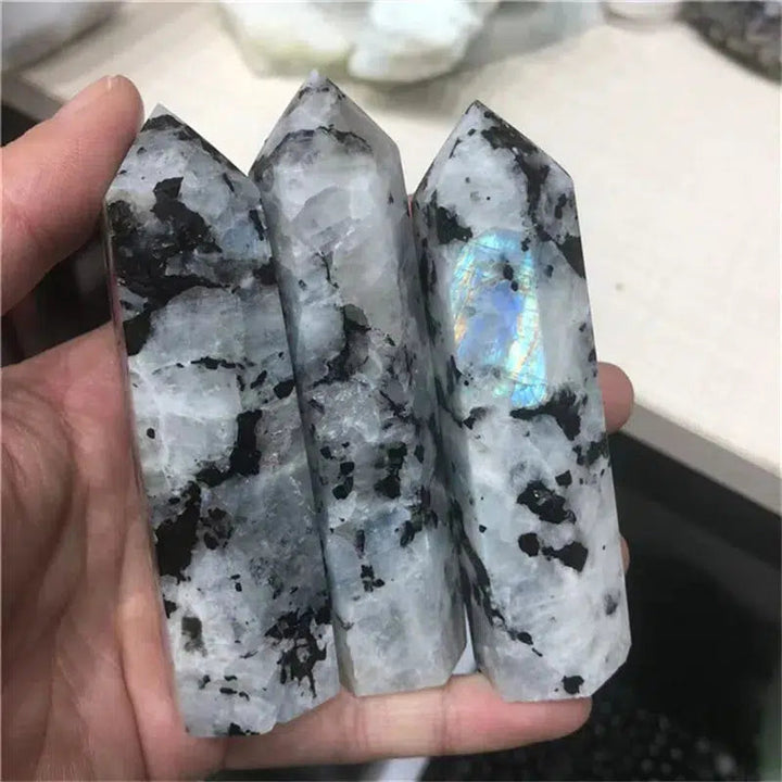 Rainbow Moonstone Crystal Tower