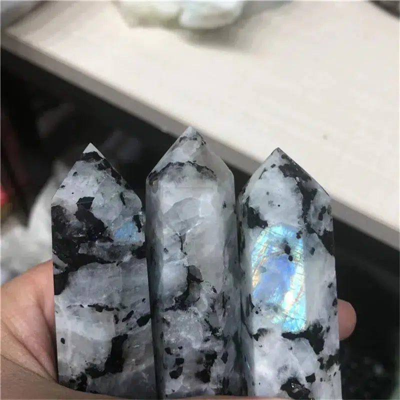 Rainbow Moonstone Crystal Tower