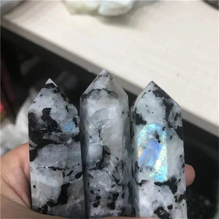 Rainbow Moonstone Crystal Tower