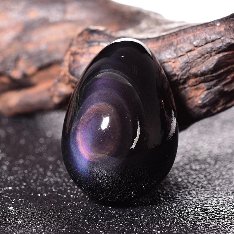 Rainbow Obsidian Egg Shape