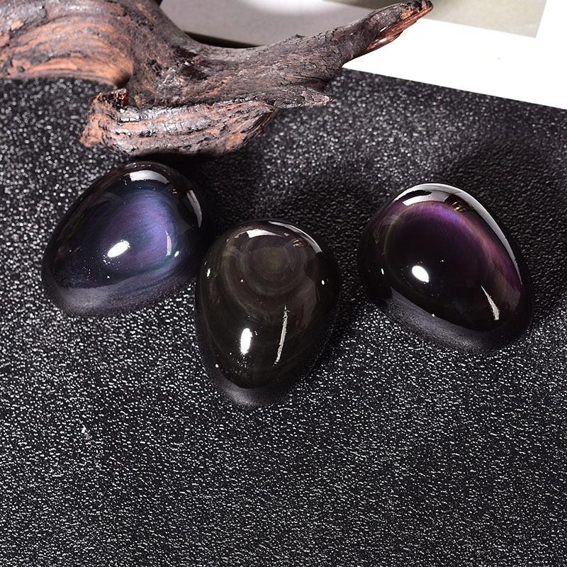 Rainbow Obsidian Egg Shape