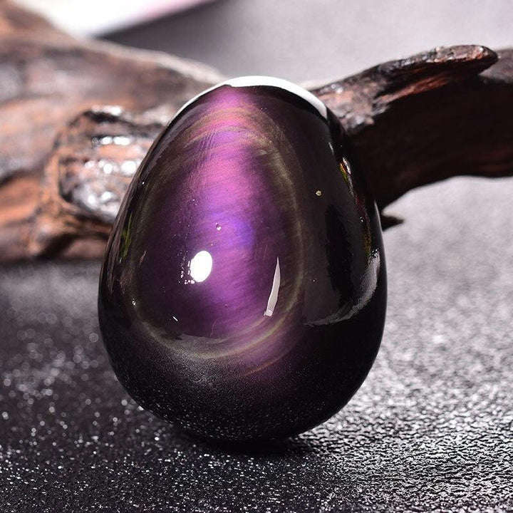 Rainbow Obsidian Egg Shape