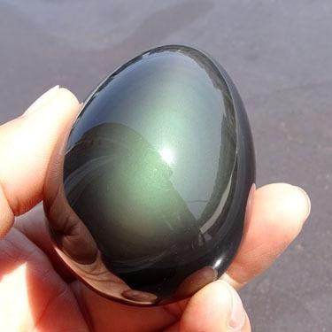 Rainbow Obsidian Egg Shape