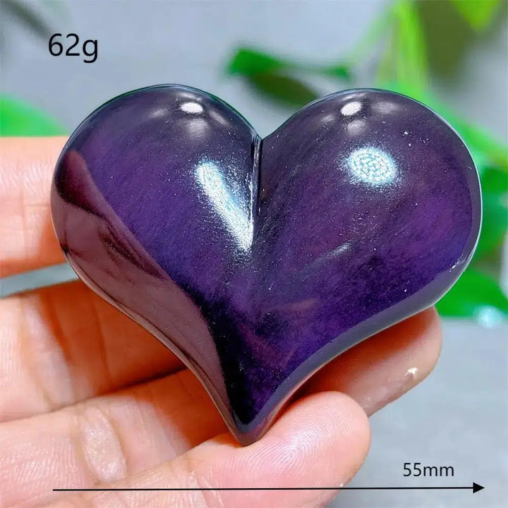 Rainbow Obsidian Heart