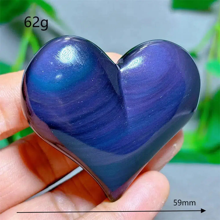 Rainbow Obsidian Heart