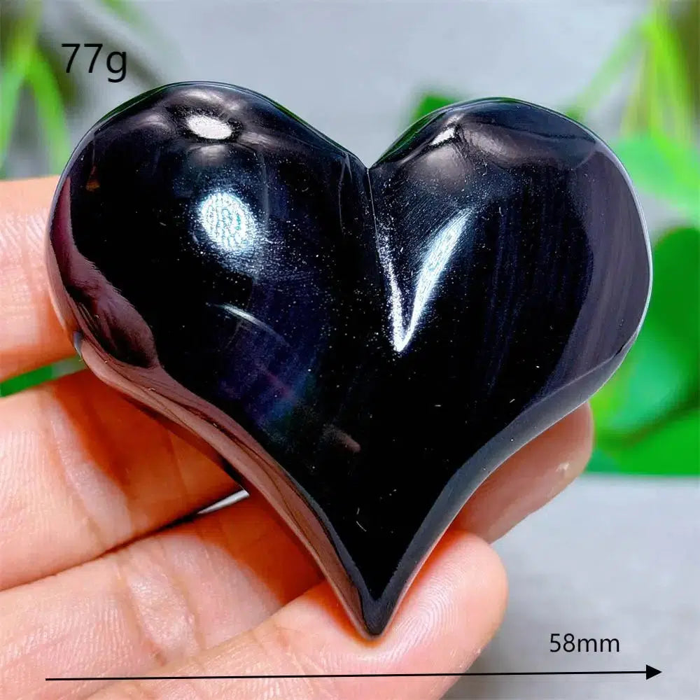 Rainbow Obsidian Heart