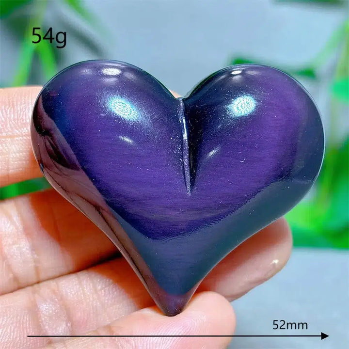 Rainbow Obsidian Heart