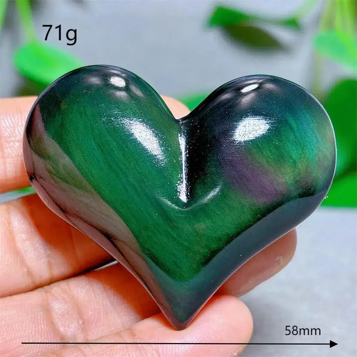 Rainbow Obsidian Heart