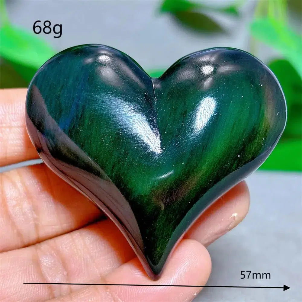 Rainbow Obsidian Heart