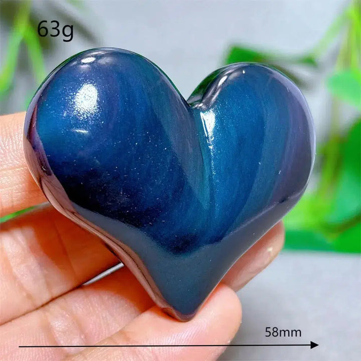 Rainbow Obsidian Heart