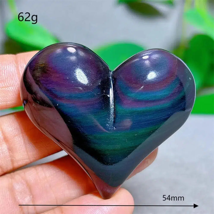 Rainbow Obsidian Heart