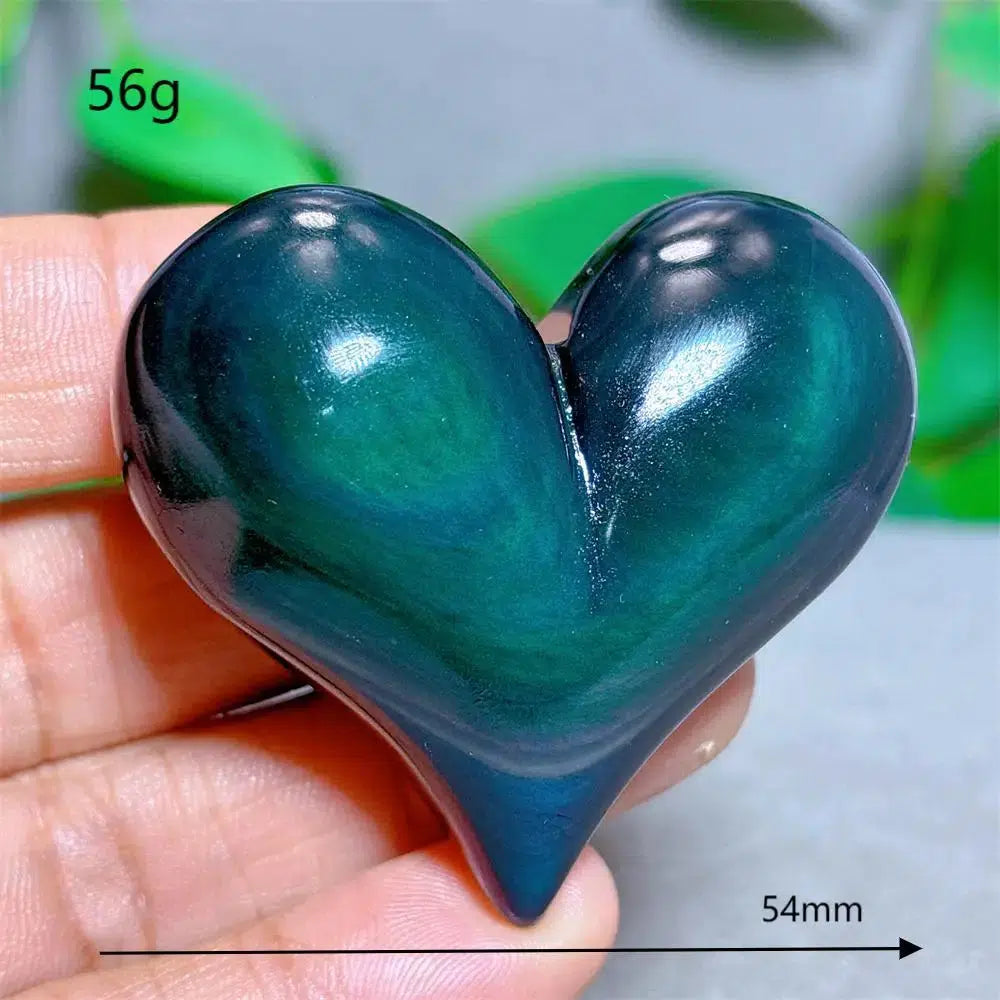 Rainbow Obsidian Heart