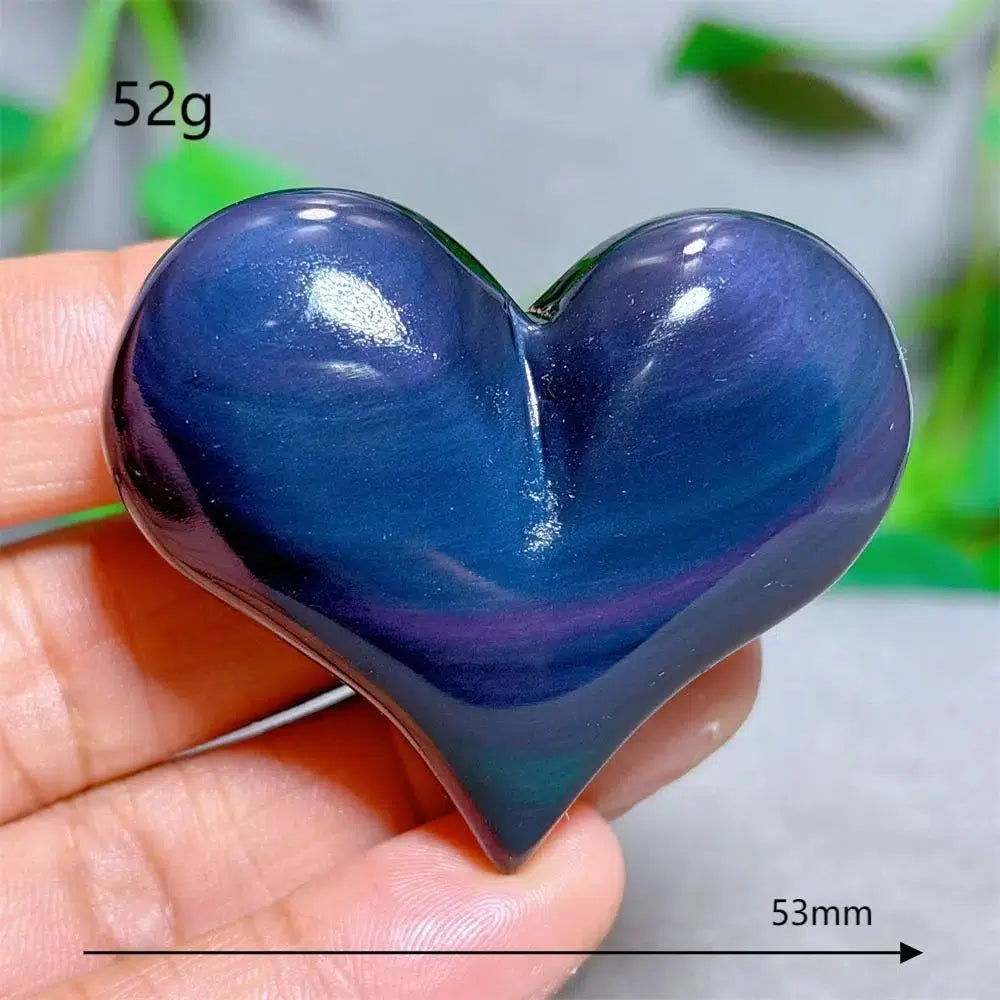 Rainbow Obsidian Heart