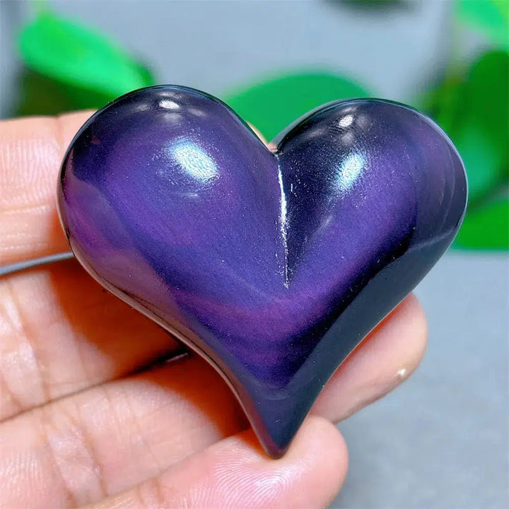 Rainbow Obsidian Heart