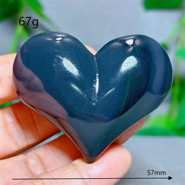 Rainbow Obsidian Heart