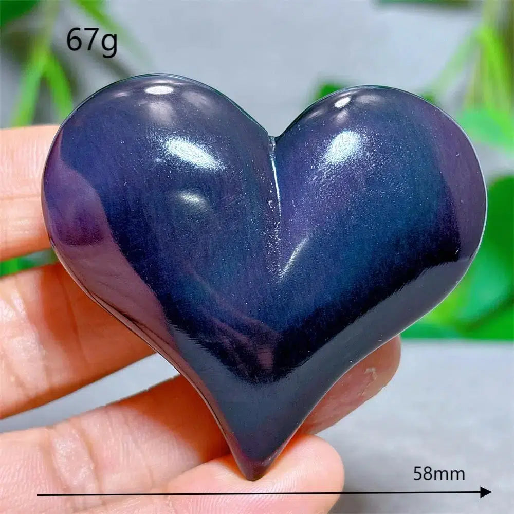 Rainbow Obsidian Heart