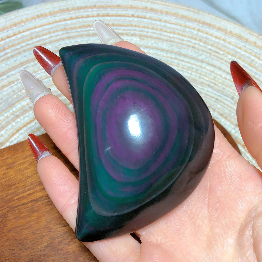 Rainbow Obsidian Moon Freeform