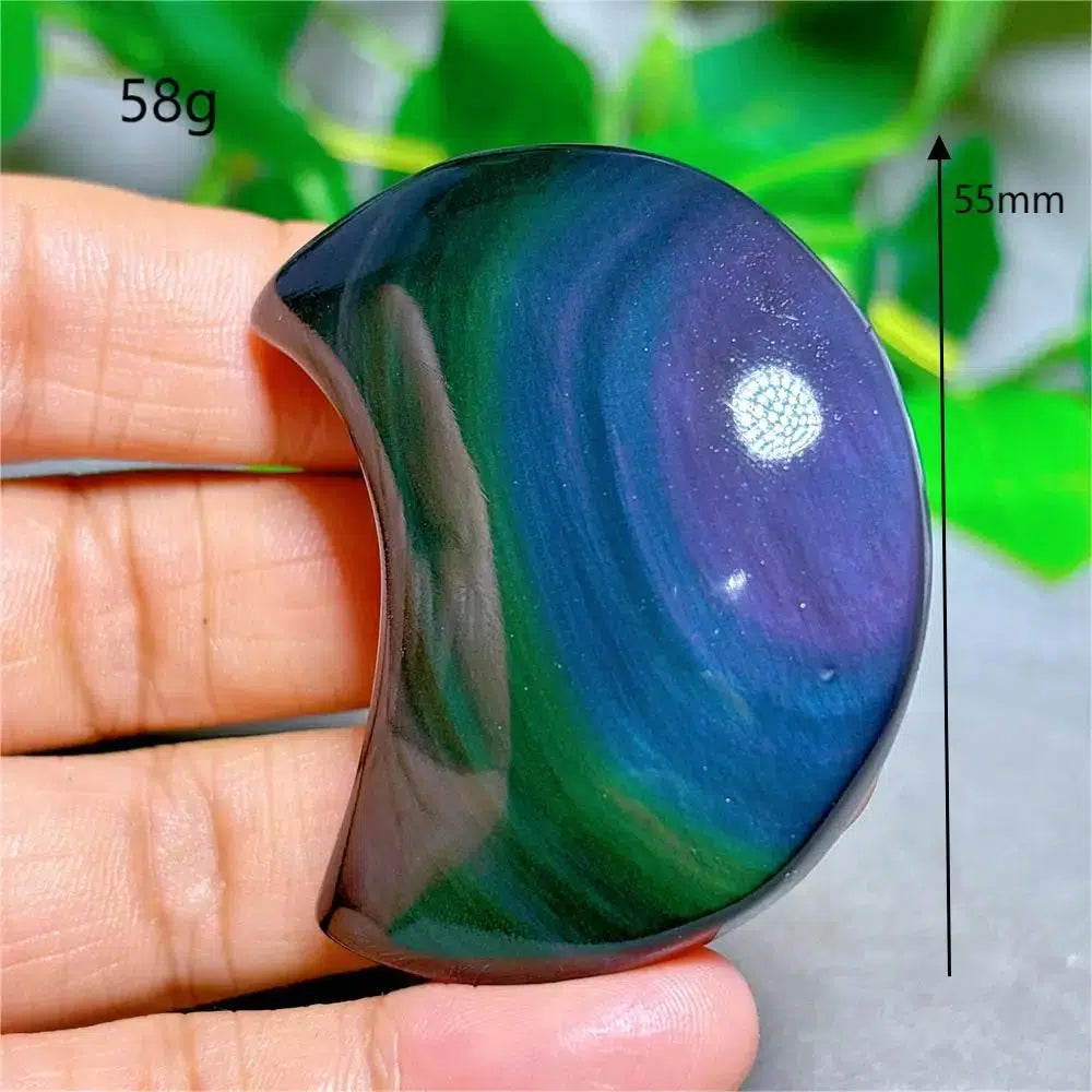 Rainbow Obsidian Moon