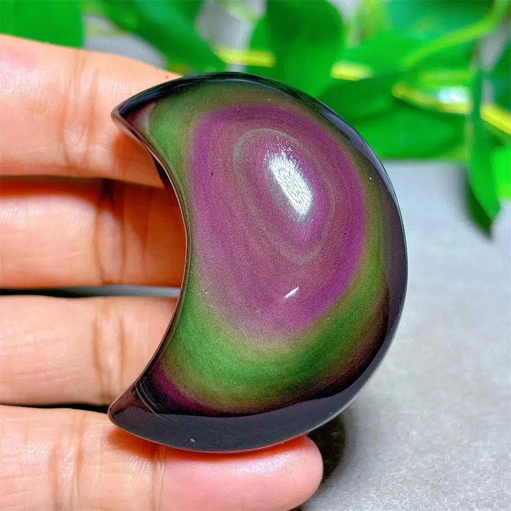 Rainbow Obsidian Moon