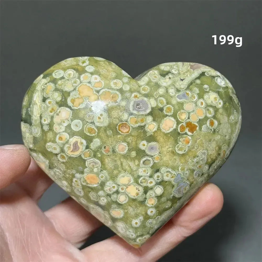 Rainforest Jasper Heart Healing Crystal-Hearts-Ali-Rainforest Jasper-1 199g-Crystal Destiny