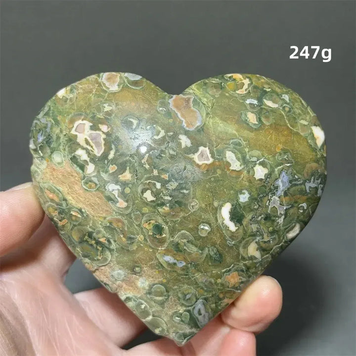 Rainforest Jasper Heart Healing Crystal-Hearts-Ali-Rainforest Jasper-10 247g-Crystal Destiny