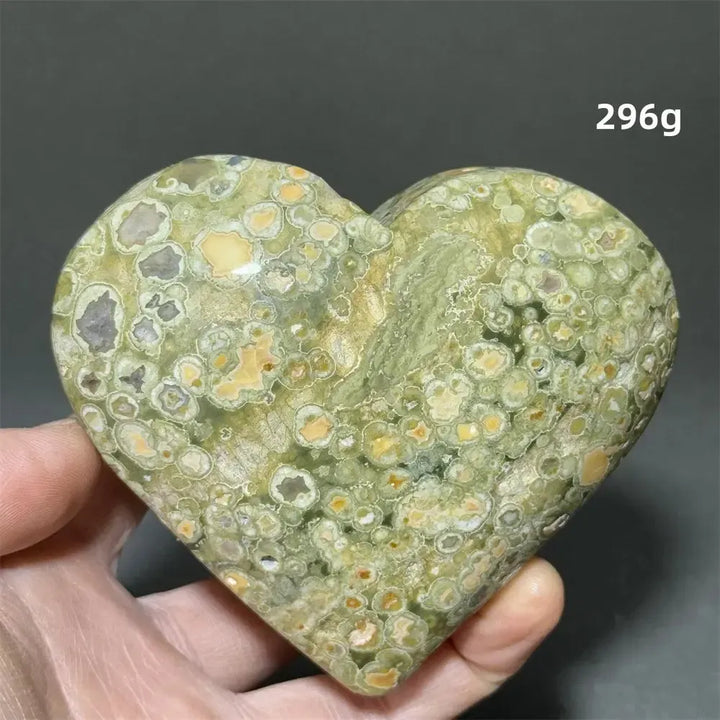 Rainforest Jasper Heart Healing Crystal-Hearts-Ali-Rainforest Jasper-15 296g-Crystal Destiny