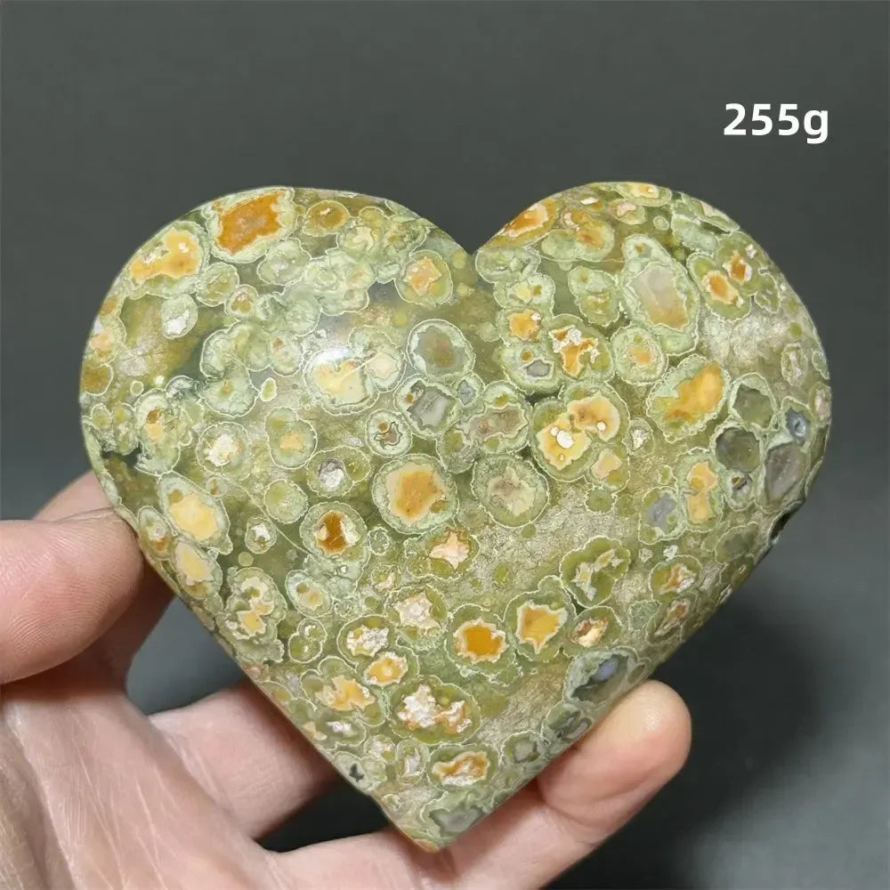 Rainforest Jasper Heart Healing Crystal-Hearts-Ali-Rainforest Jasper-24 255g-Crystal Destiny