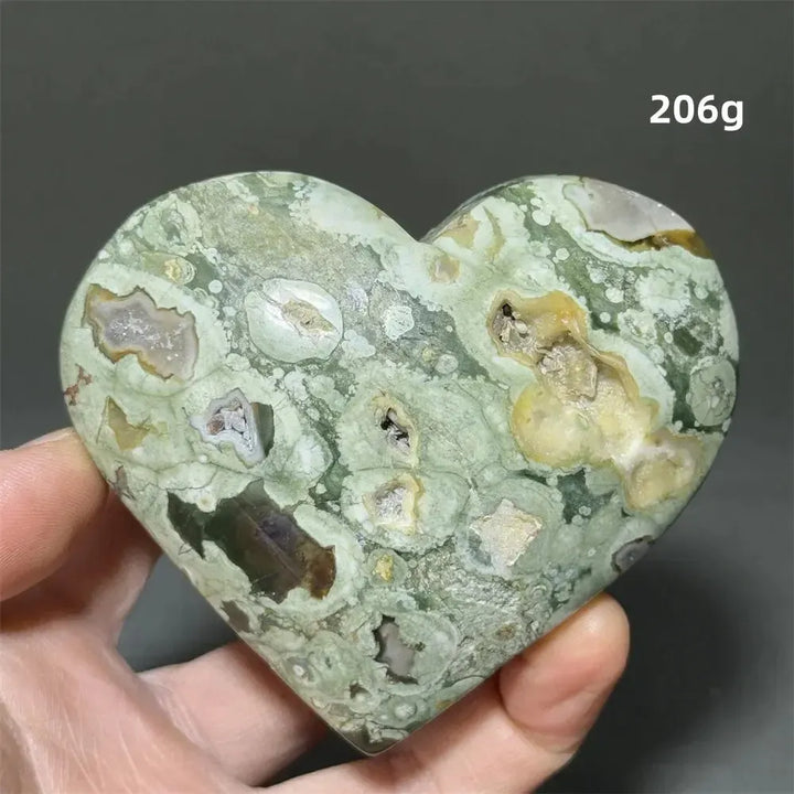 Rainforest Jasper Heart Healing Crystal-Hearts-Ali-Rainforest Jasper-29 206g-Crystal Destiny