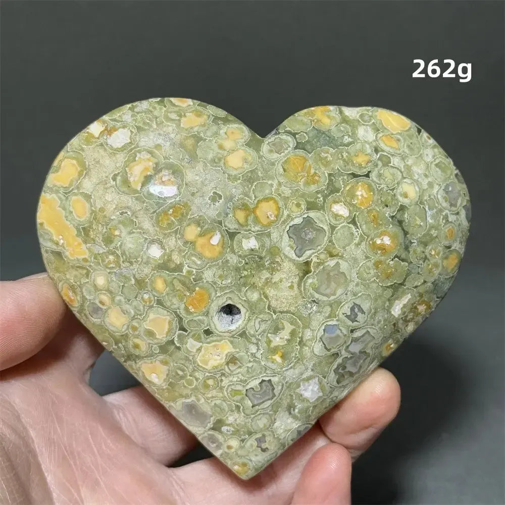 Rainforest Jasper Heart Healing Crystal-Hearts-Ali-Rainforest Jasper-6 262g-Crystal Destiny