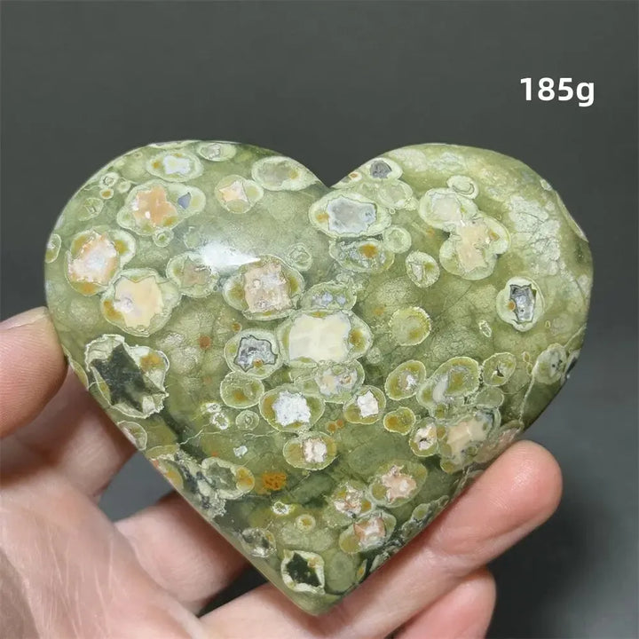 Rainforest Jasper Heart Healing Crystal-Hearts-Ali-Rainforest Jasper-9 185g-Crystal Destiny