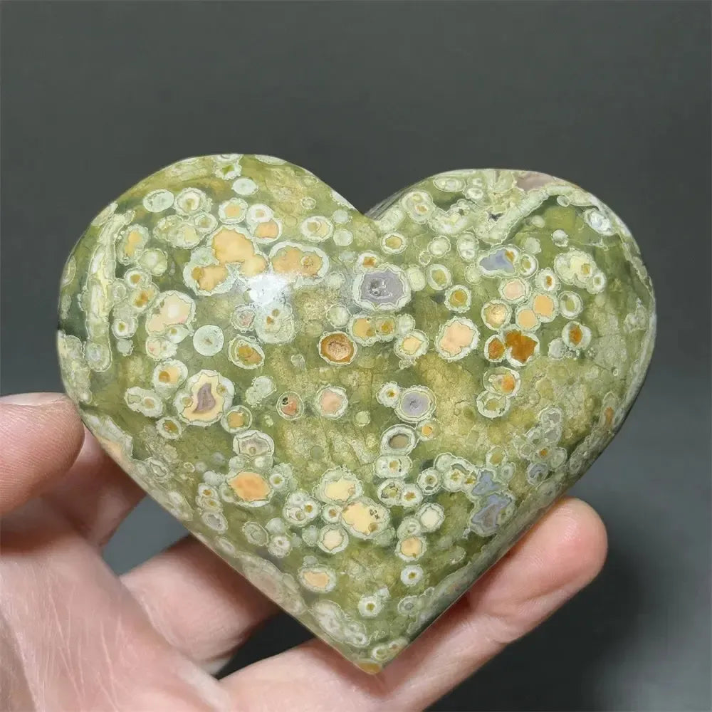 Rainforest Jasper Heart Healing Crystal-Hearts-Ali-Rainforest Jasper-1 199g-Crystal Destiny