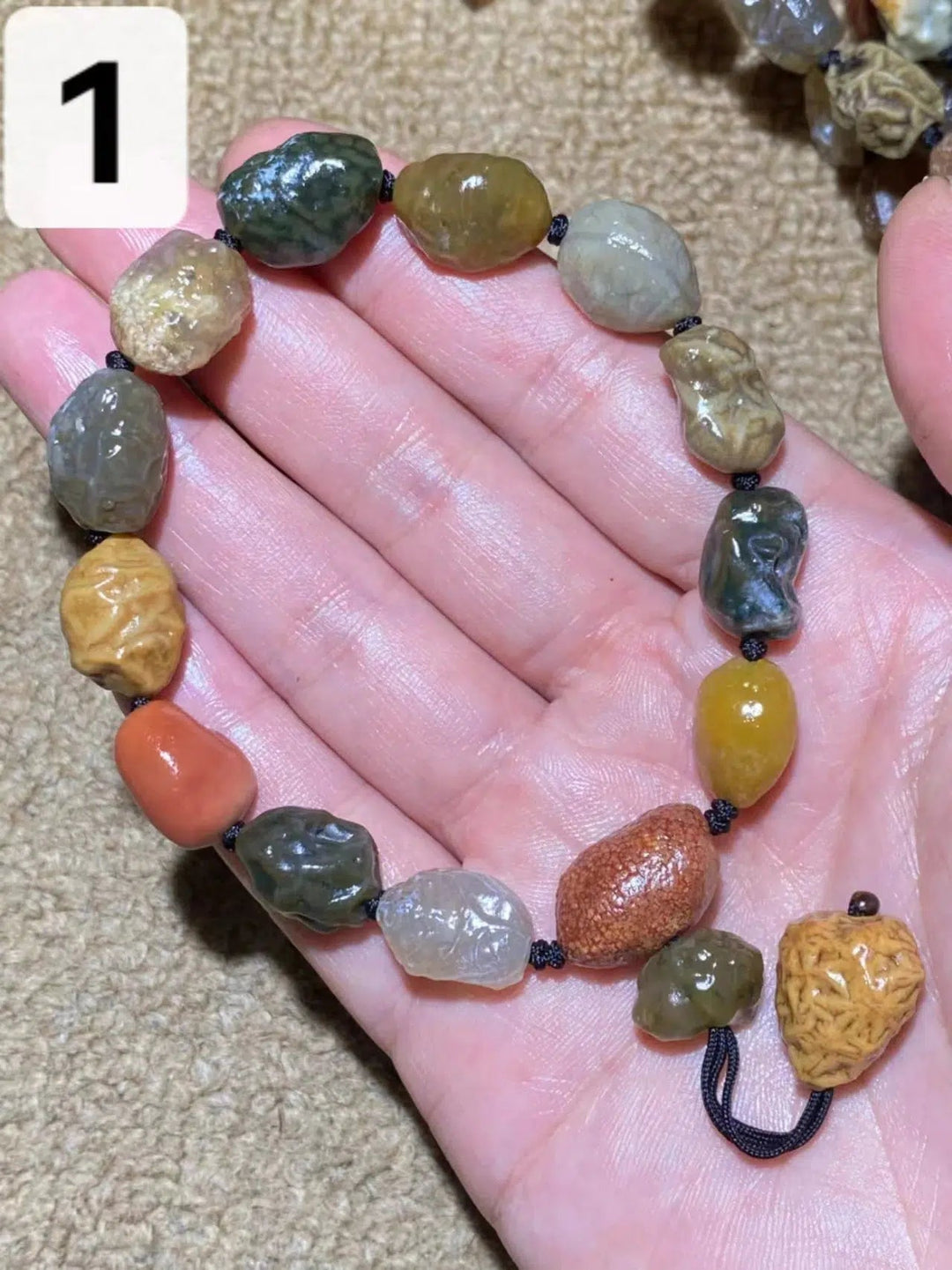 Rare Gobi Agate Natural Rough Stone Bracelet