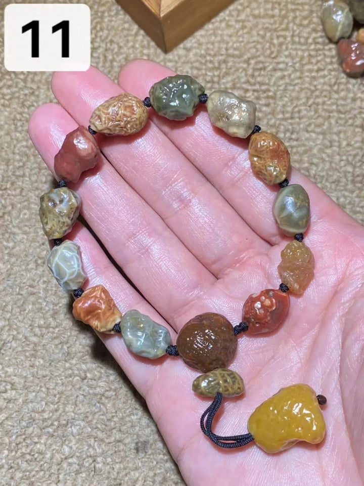 Rare Gobi Agate Natural Rough Stone Bracelet