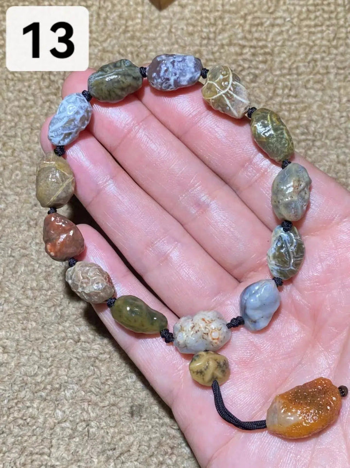 Rare Gobi Agate Natural Rough Stone Bracelet