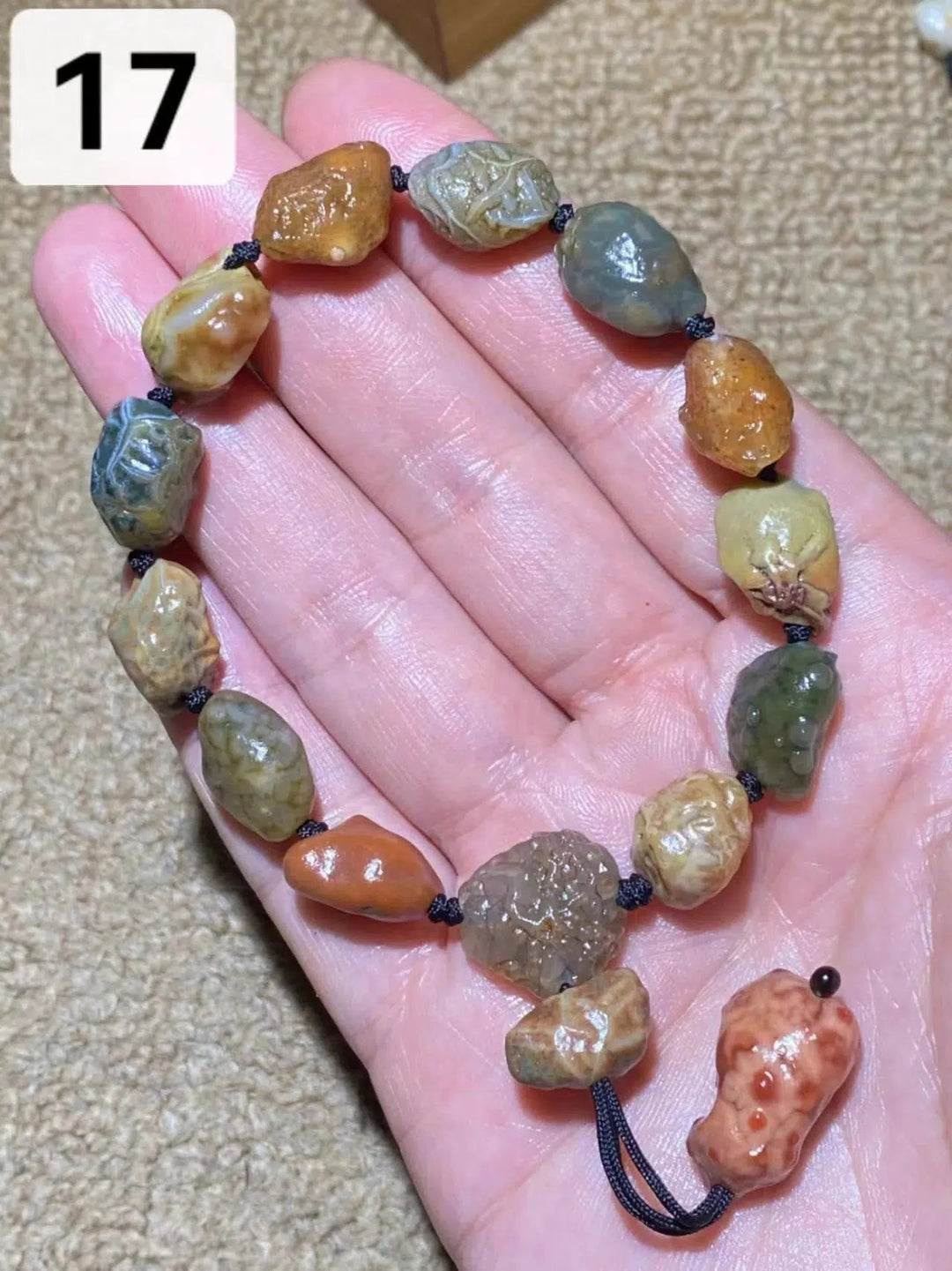 Rare Gobi Agate Natural Rough Stone Bracelet