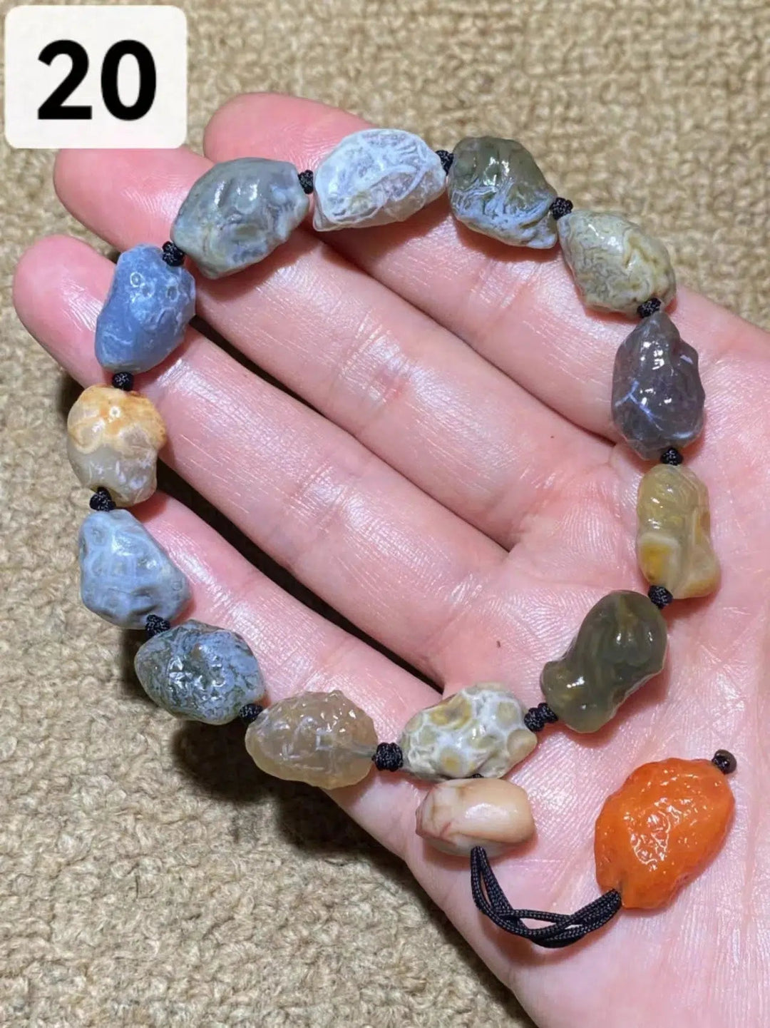 Rare Gobi Agate Natural Rough Stone Bracelet