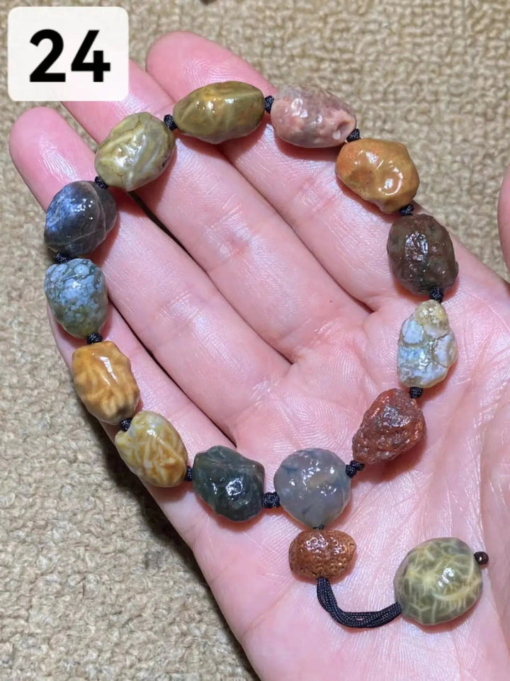 Rare Gobi Agate Natural Rough Stone Bracelet