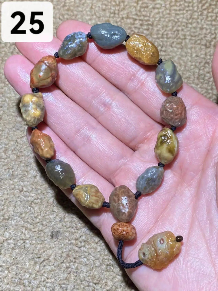 Rare Gobi Agate Natural Rough Stone Bracelet