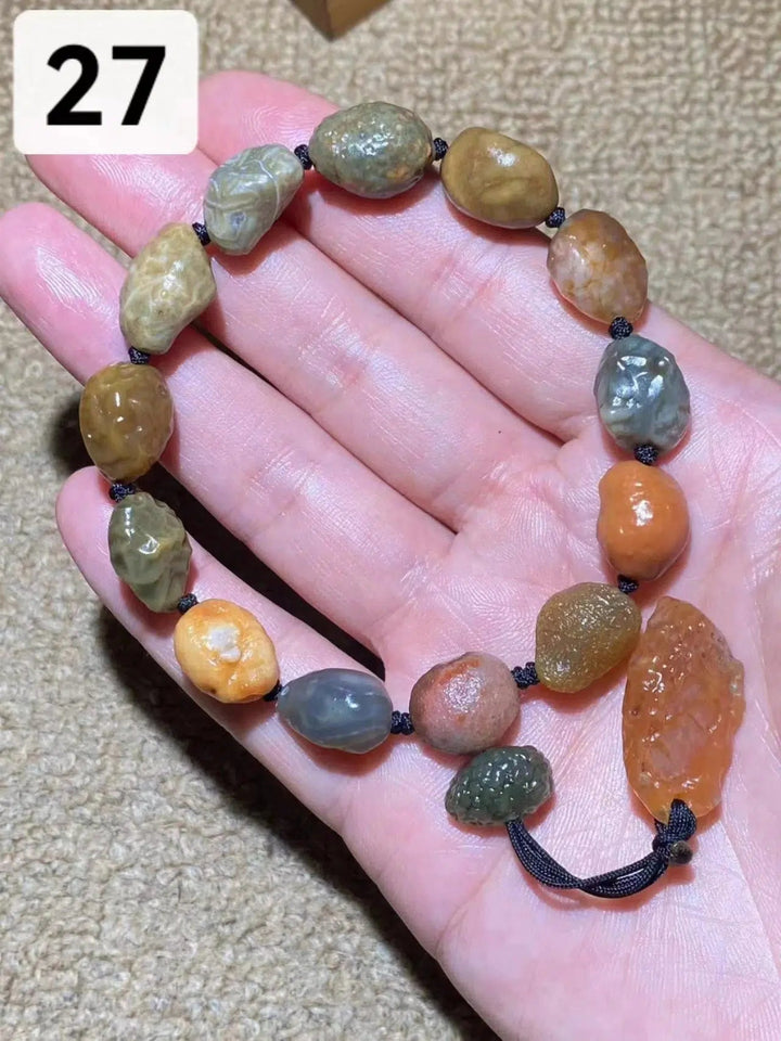 Rare Gobi Agate Natural Rough Stone Bracelet