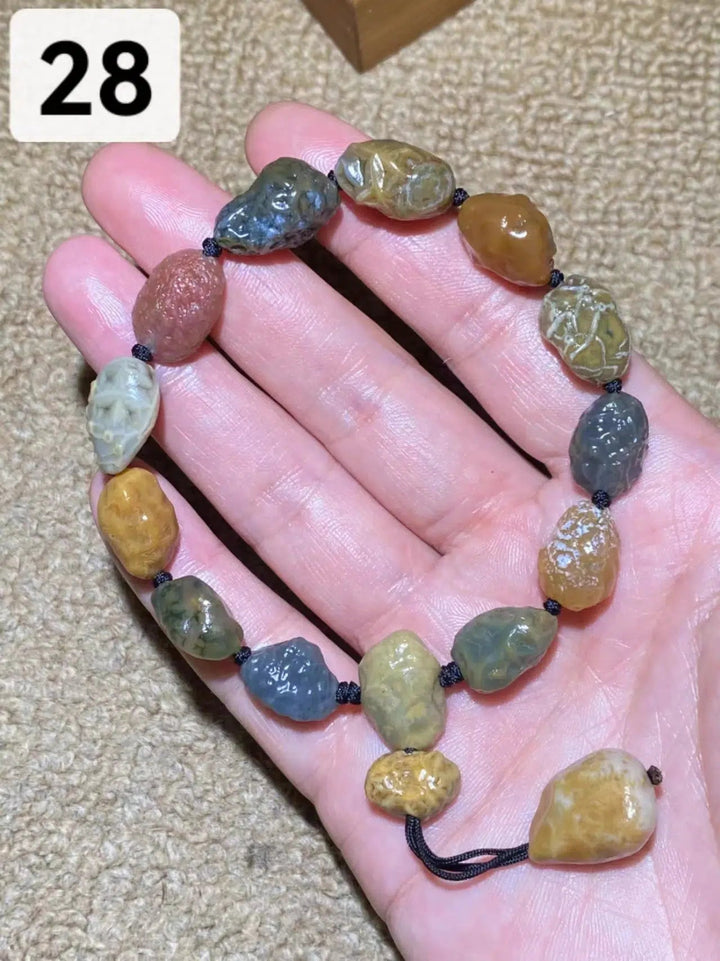 Rare Gobi Agate Natural Rough Stone Bracelet