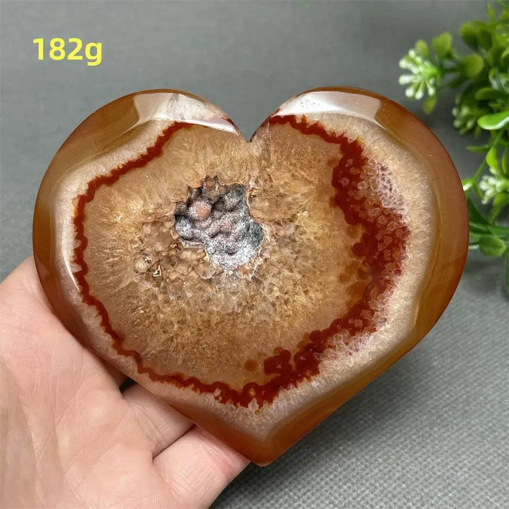 Red Agate Crystal Heart