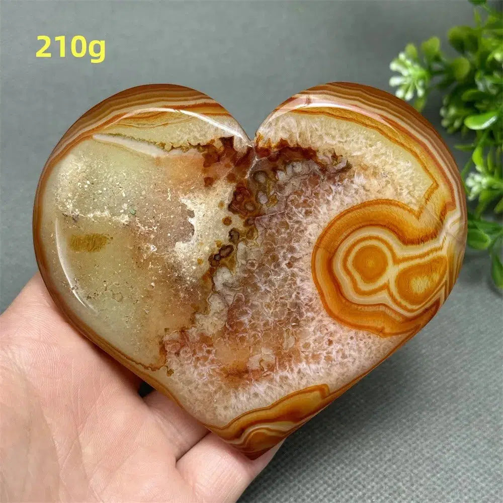 Red Agate Crystal Heart