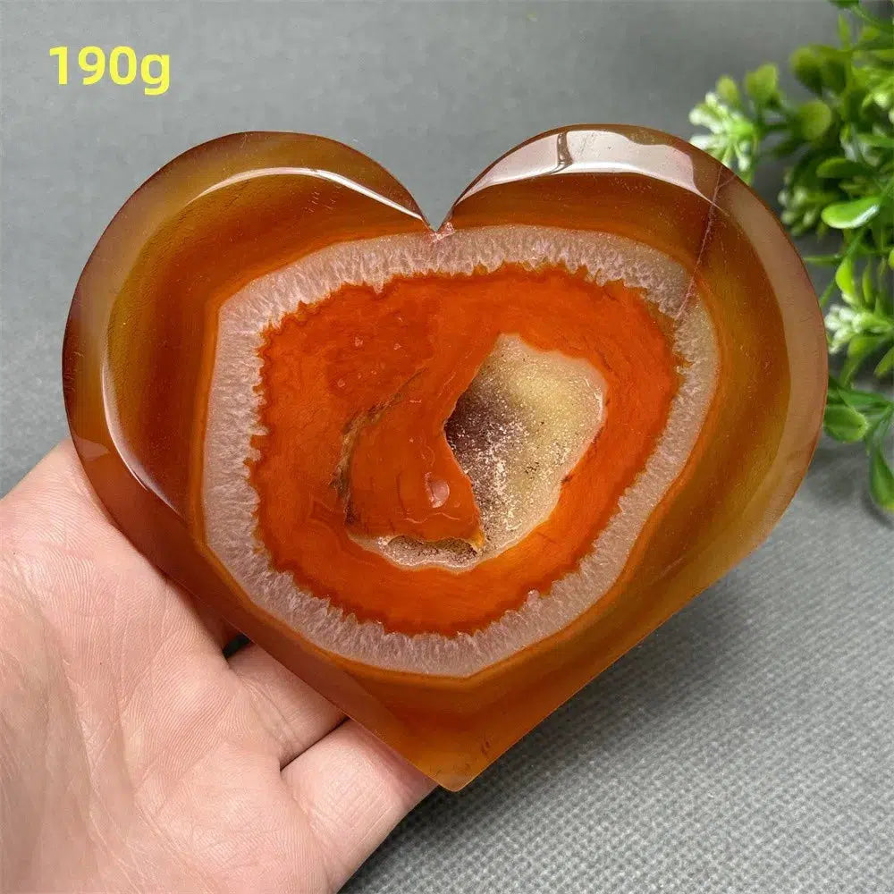 Red Agate Crystal Heart