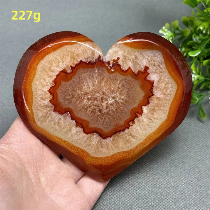 Red Agate Crystal Heart