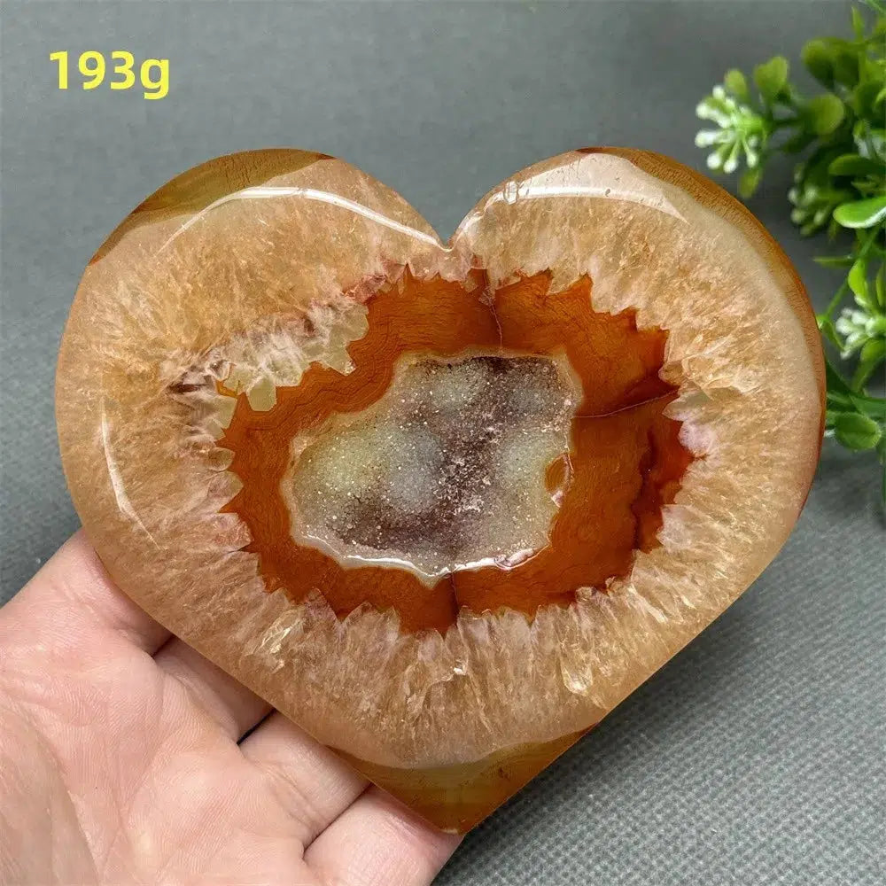 Red Agate Crystal Heart