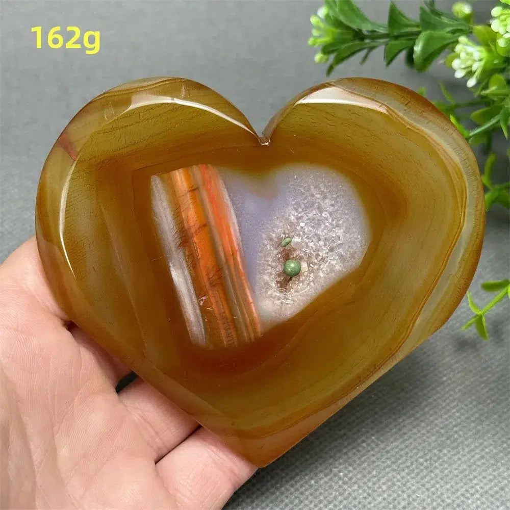 Red Agate Crystal Heart