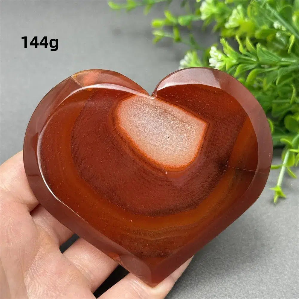 Red Agate Crystal Heart